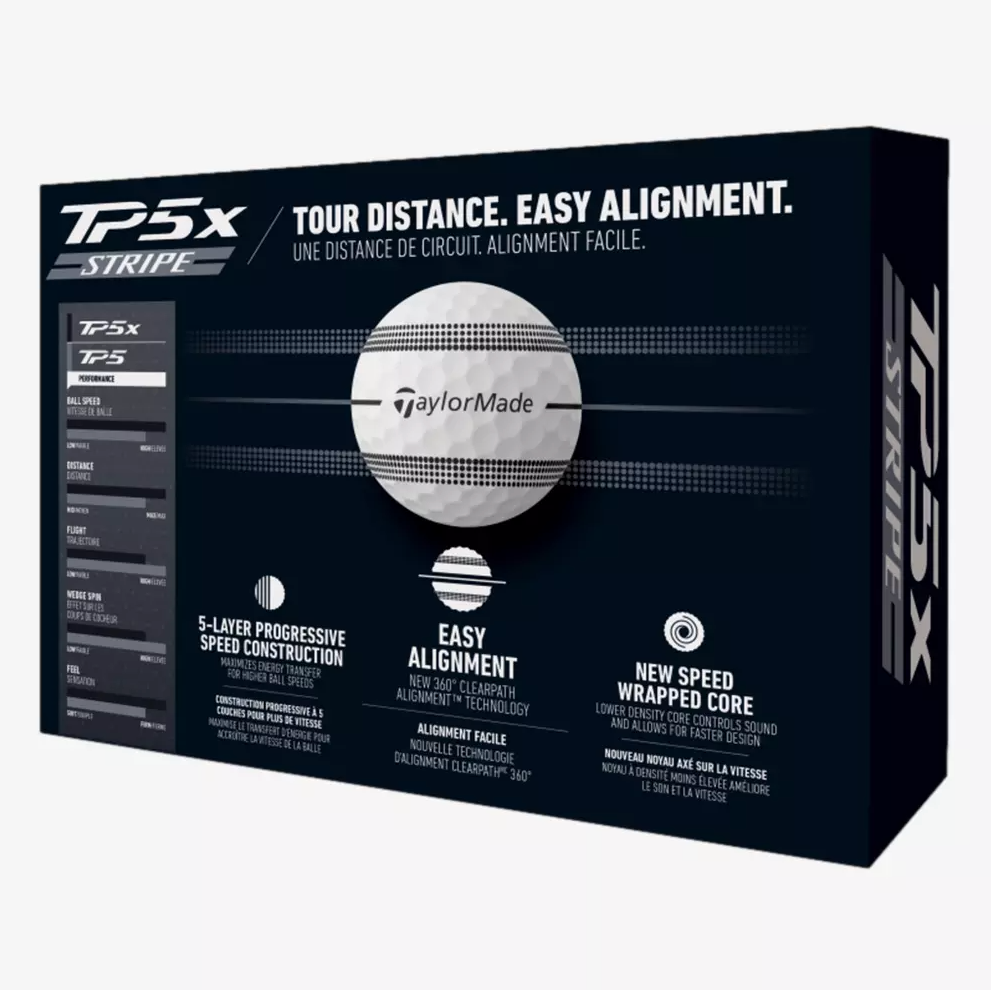 TaylorMade TP5x Stripe 2024 Golf Balls